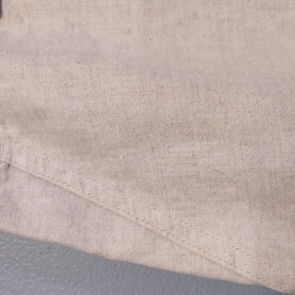 Liz Claiborne Women's Linen Cotton Crop Pants Straight Leg Color Flax Sz 16 NWT - Picture 5 of 14